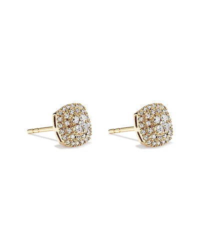 Boucles d’oreilles en grappe de diamants TW TW de 0,30 carat en or jaune 10 carats