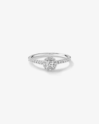 Round Brilliant Halo Ring with 0.50 Carat TW of Diamonds in 14kt White Gold