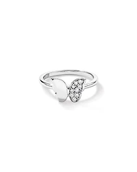 Butterfly Ring with Cubic Zirconia Sterling Silver