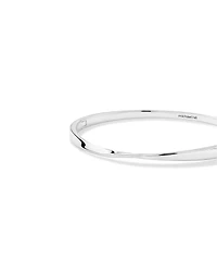 Bracelet jonc ovale torsadé en argent sterling poli de 62 mm