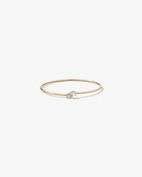 0.60 Carat TW of Laboratory-Grown Pear Cut Diamond Torque Bangle in 10kt Yellow Gold