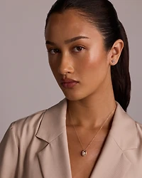 Lume Lab Oval Pendant with 0.50 Carat TW of Laboratory-Grown Diamond in 10kt White Gold