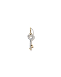 0.04 Carat TW Diamond Key Pendant in 10kt Yellow Gold