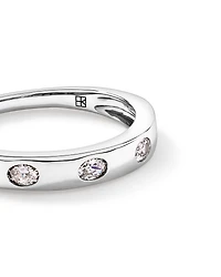 0.22TW Oval Laboratory-Grown Diamond Wedding Band 14kt Gold