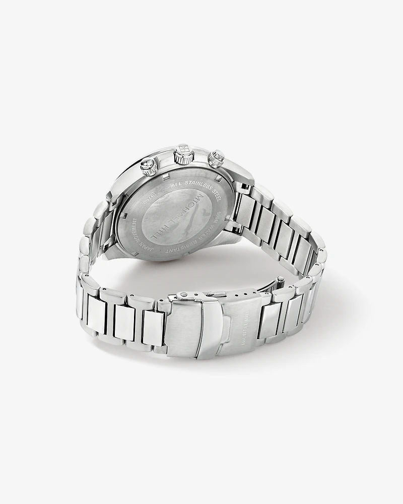 Two-Tone Men's Chronograph Watch in Blue Tone Stainless Steel