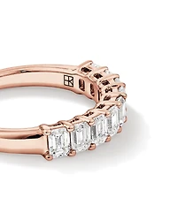 1.17 Carat TW Emerald Cut Laboratory-Grown Diamond Wedding Band in 14kt Rose Gold