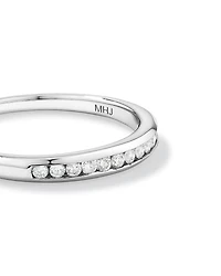 Wedding Band with 0.15 Carat TW of Diamonds in 10kt White Gold
