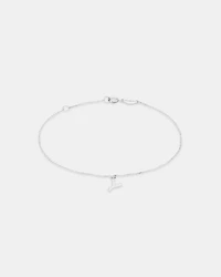 19cm (7.5") Y Initial Bracelet in Sterling Silver