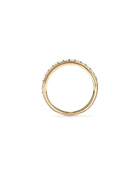 Alliance en or jaune 14 carats sertie d'un diamant rond brillant de synthèse 0,50 carat