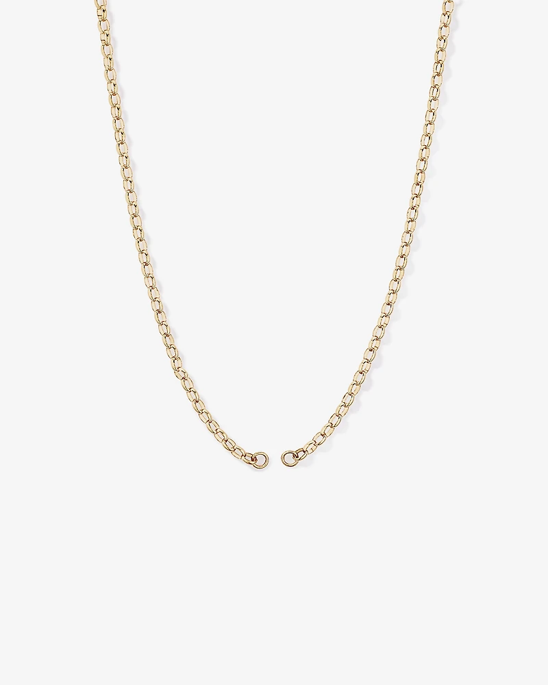 50cm (20") Oval Belcher Chain in 10kt Yellow Gold