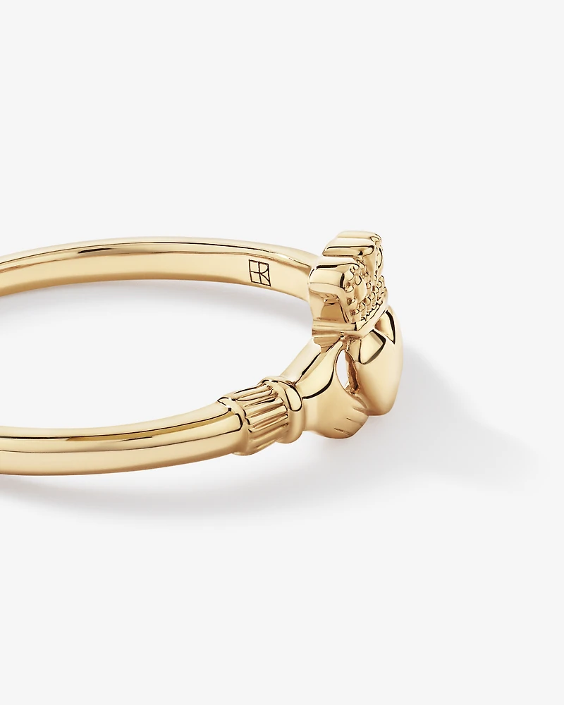 Petite Claddagh Ring 10kt Yellow Gold