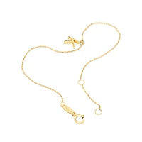 19cm (7.5") K Initial Bracelet in 10kt Yellow Gold