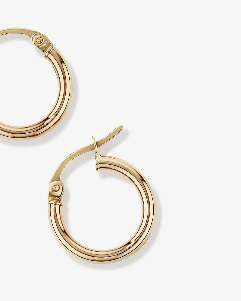 10mm Hoop Earrings in 10kt Yellow Gold