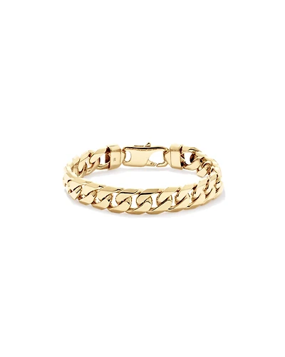 21cm (8") 11mm Curb Bracelet in 18ct Vermeil
