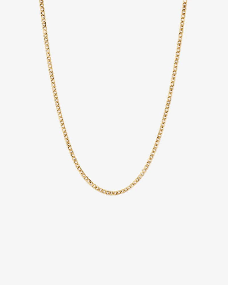 45cm (22") 4mm-4.5mm Width Curb Chain in 10kt Yellow Gold