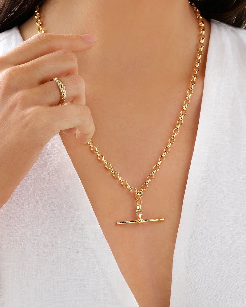 55cm (22") Belcher Fob Chain in 10kt Yellow Gold