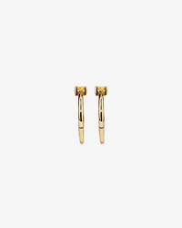 10mm Citrine Accent Sleepers in 10kt Yellow Gold