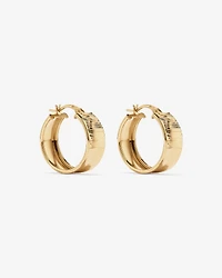Textured Hoop Earrings in 18Kt Vermeil