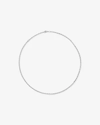 50cm (20") 2.5mm Width Oval Belcher Chain Necklace in Sterling Silver