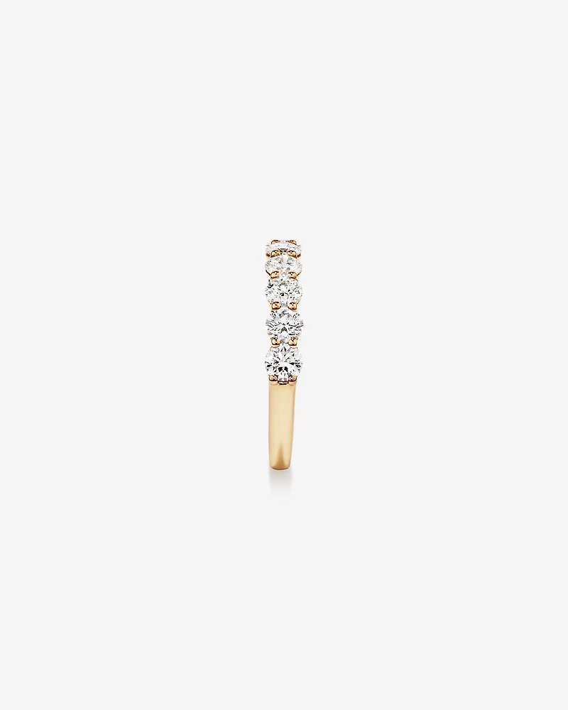 1.30 Carat TW Round Brilliant Laboratory-Grown Diamond Wedding Ring in 14kt Yellow Gold