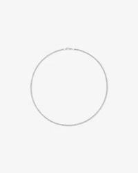 55cm (22") 3.5-4mm Width Fine Curb Chain Necklace in Sterling Silver