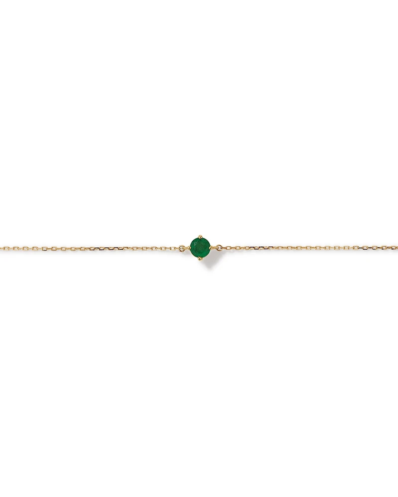 Bracelet with Emerald in 10kt Yellow Gold