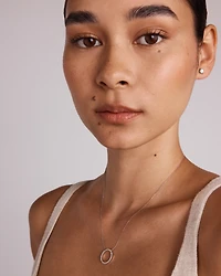 0.40 Carat TW Diamond Circle Necklace in 10kt White Gold