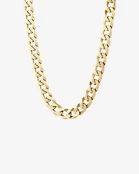 55cm (22") 12mm-12.5mm Width Solid Curb Chain in 10kt Yellow Gold