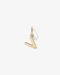 Letter V Initial Pendant in 10kt Yellow Gold