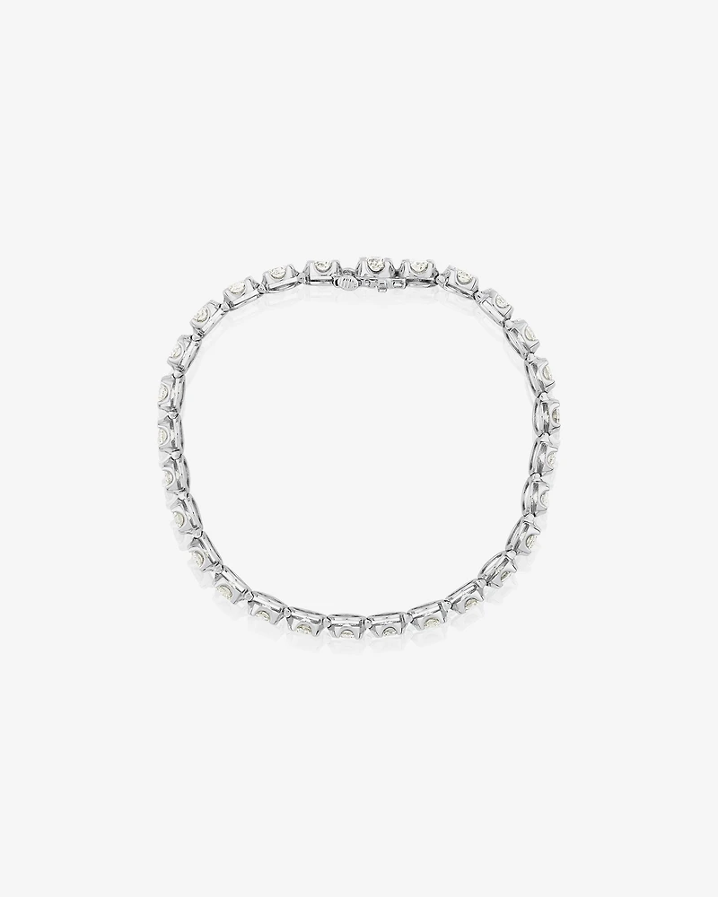 Bracelet tennis TW Diamond 8,00 carats en or blanc 14 carats