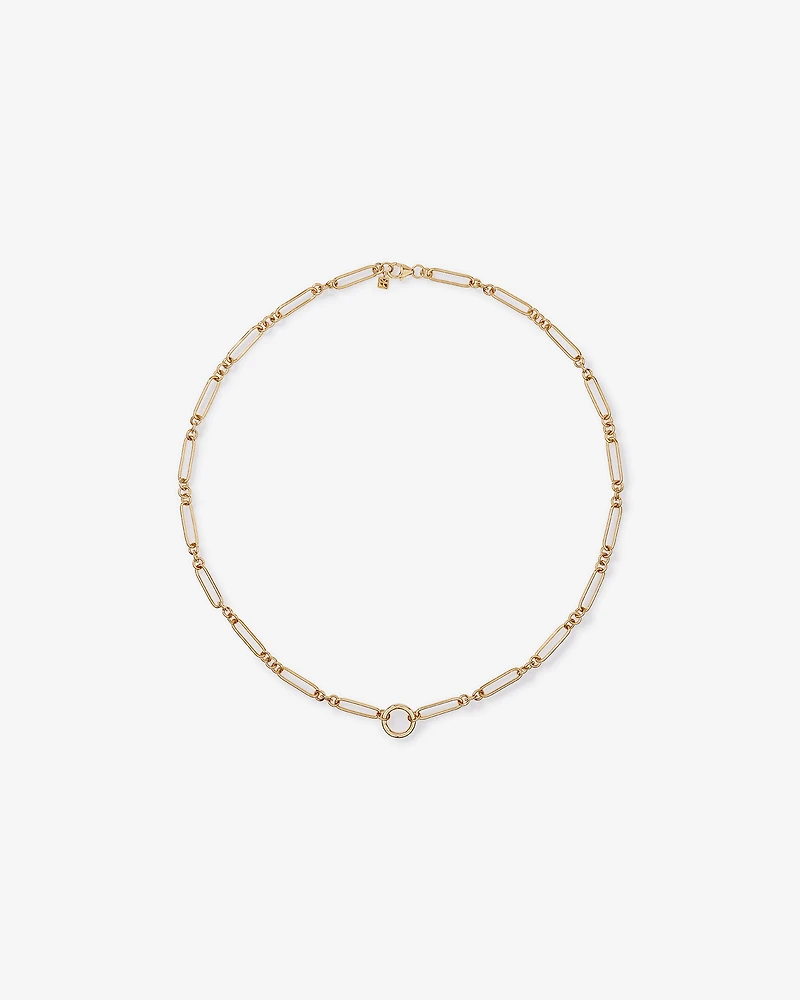 Chaîne ouverte à pendentifs en or jaune 10 carats, motif papierclip 3 et 1, 50 cm (20 po)