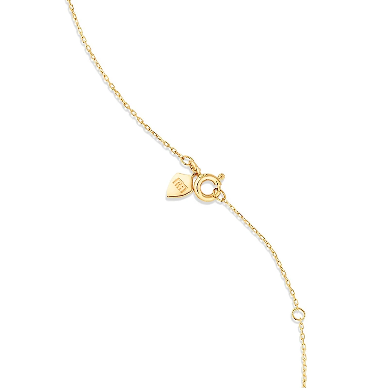 0,25 Carat TW Collier solitaire en diamant en or blanc et jaune 18kt