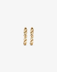 Croissant Twist 15mm Hoop Earrings in 10kt Yellow Gold