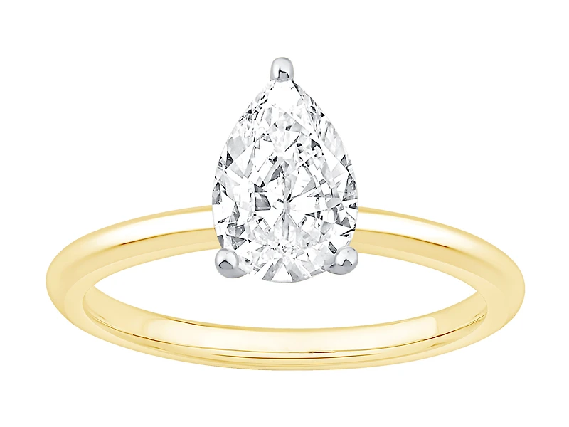 1.25 Carat TW Pear Laboratory-Grown Diamond Solitaire Engagement ring 14kt Yellow Gold
