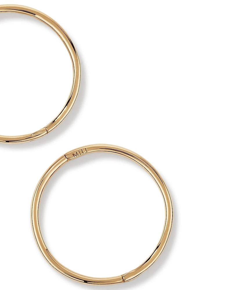 Dormeuses de 16 mm en or jaune 10 K