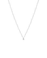 Collier solitaire Lab Diamond Pear 0.50TW en or 10kt