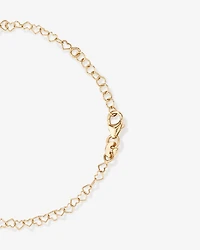 Bracelet à maillons en forme de cœur en or jaune 10 carats