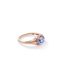 Oval Cut Tanzanite East-to-West Set Ring 10kt Rose Gold