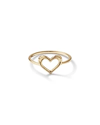 Open Heart Ring in 10kt Yellow Gold