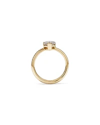 1.87 Carat TW Pear Cut Lab-Grown Diamond Double Band Engagement Ring in 14kt Yellow Gold