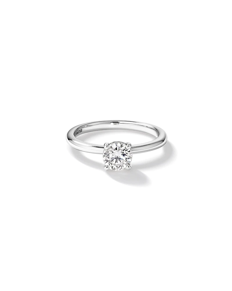 0.70 Carat TW Round Brilliant Diamond Solitaire Engagement Ring in 14kt White Gold