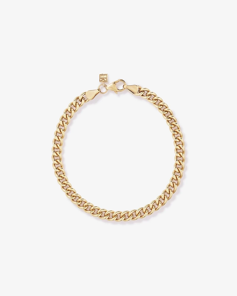 19cm (7") ronde gourmette chaîne en 18ct Vermeil