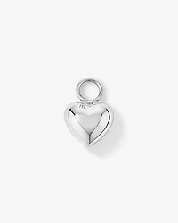 Puff Heart Single Earring Charm in Sterling Silver