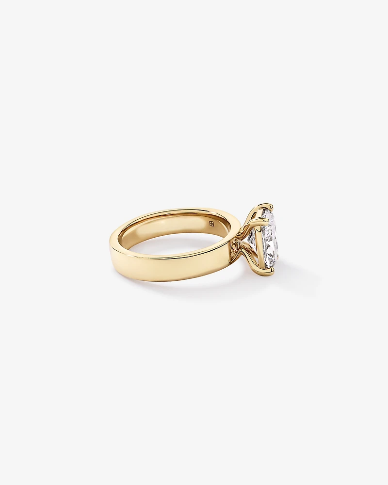 2.00 Carat TW Elongated Cushion Laboratory-Grown Diamond Solitaire Ring in 14kt Yellow Gold