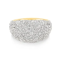 Stardust Ring with 4.06TW of Diamonds in 14kt Yellow Gold and Rhodium