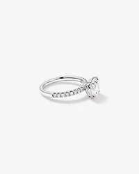 2.31 Carat TW Round Brilliant Lab-Grown Diamond Side Accent Engagement Ring in 14kt White Gold