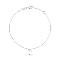 19cm (7.5") J Initial Bracelet in Sterling Silver