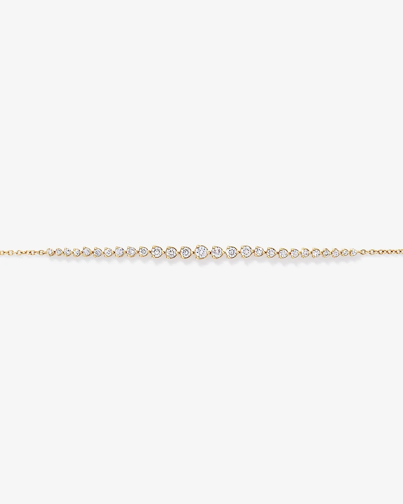 1.00 Carat TW Laboratory-Grown Diamond Tennis Bracelet in 10kt Yellow Gold