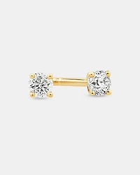 0.10 Carat TW Diamond Mini Solitaire Stud Earrings 10kt Yellow Gold