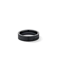 Bague de mariage Black Diamond de 6 mm en titane noir